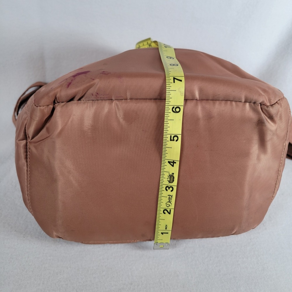 Lug Womens Tote Toodles Classic Double Pocket Quilted Medium Brown Crossbody Bag - Picture 10 of 10